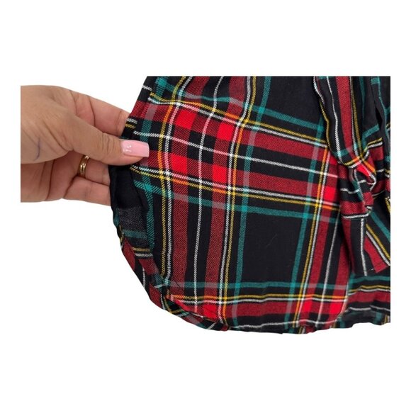 Old Navy Womens Plaid Button-Up Long Sleeve Shirt Top Size L Red/Green/Black - Picture 11 of 13